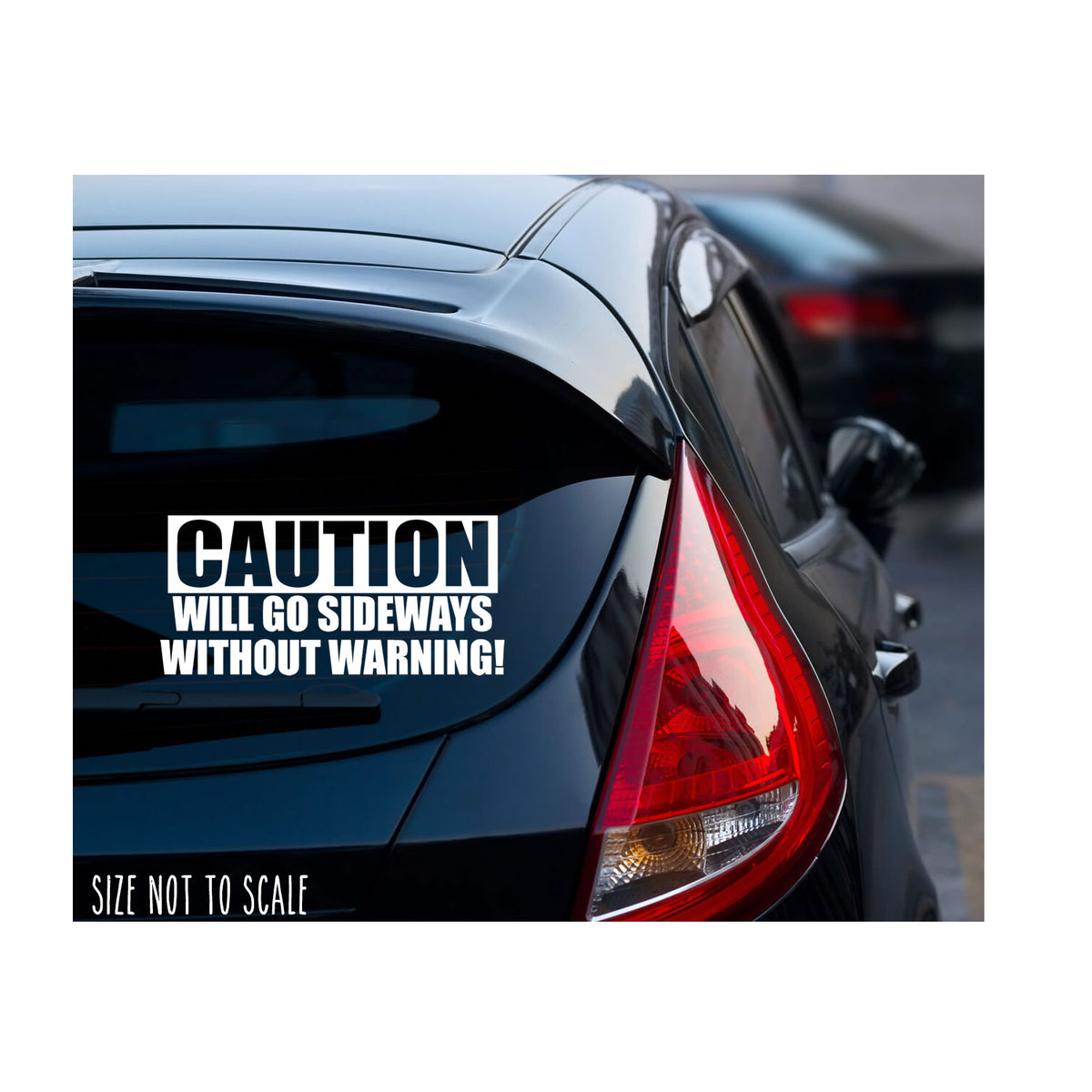 Caution will go sideways without warning sticker funny JDM Drift car window  - The Sticky Side