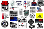 5 Random 2A Mega Sticker Decal lot FCK Gun Control 2nd Amendment Wholesale #FC