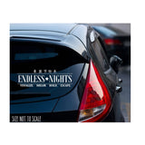 Endless Nights Sticker Decal - JDM Sticker - Choose Size & Color