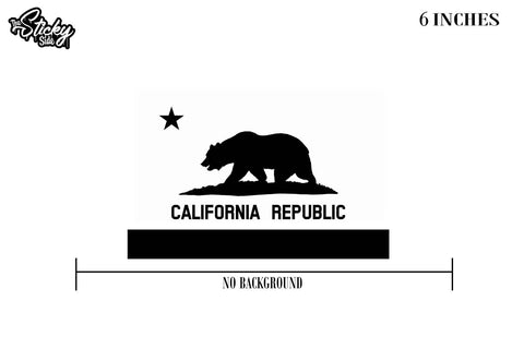 California Bear Republic Sticker Decal - Cali State - Choose Color 6&quot;