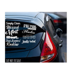 10 Pack JDM Sticker Decal Car window Stickers 8&quot; Each Choose Color #mint