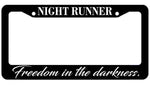 Night Runner License Plate Frame - plate Cover JDM KDM Racing